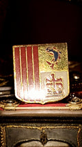 Insigne blason émaillé vintage ? écusson héraldique rétro collection