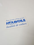 Vintage autocollant publicitaire Hexavoile ancien rétro déco collection rare