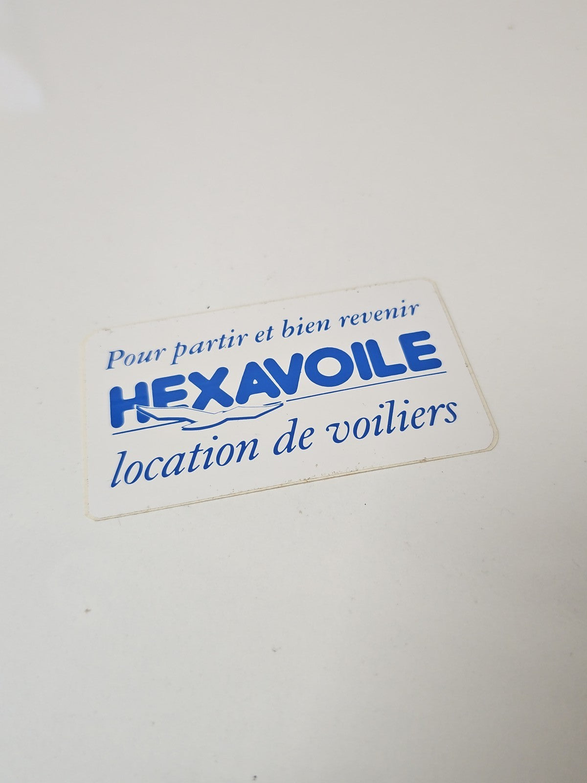 Vintage autocollant publicitaire Hexavoile ancien rétro déco collection rare
