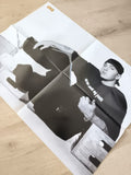 Poster Eminem magazine ONE, photo noir et blanc, rap US, plié