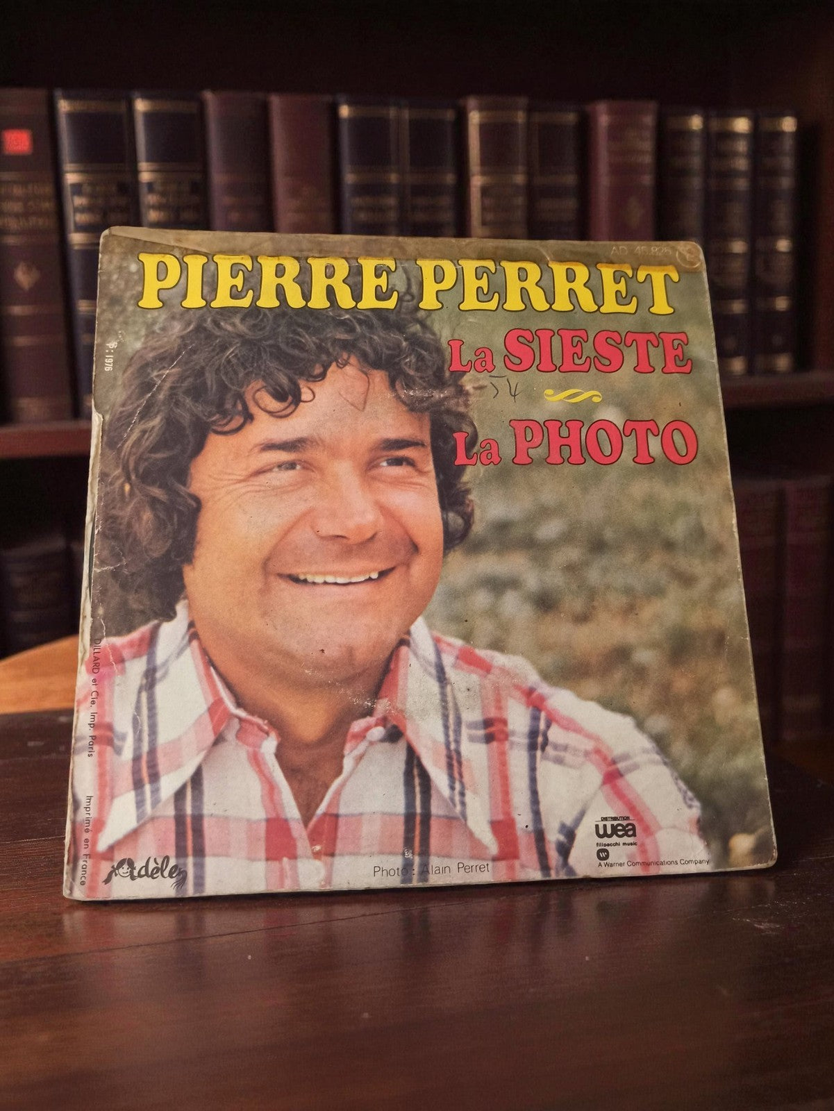 Disque vinyle 45 tours Pierre Perret La Sieste La Photo vintage ancien rétro