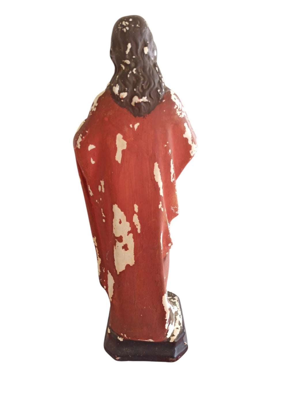 Statue Sacré-C?ur Jésus plâtre polychrome début XXe déco église