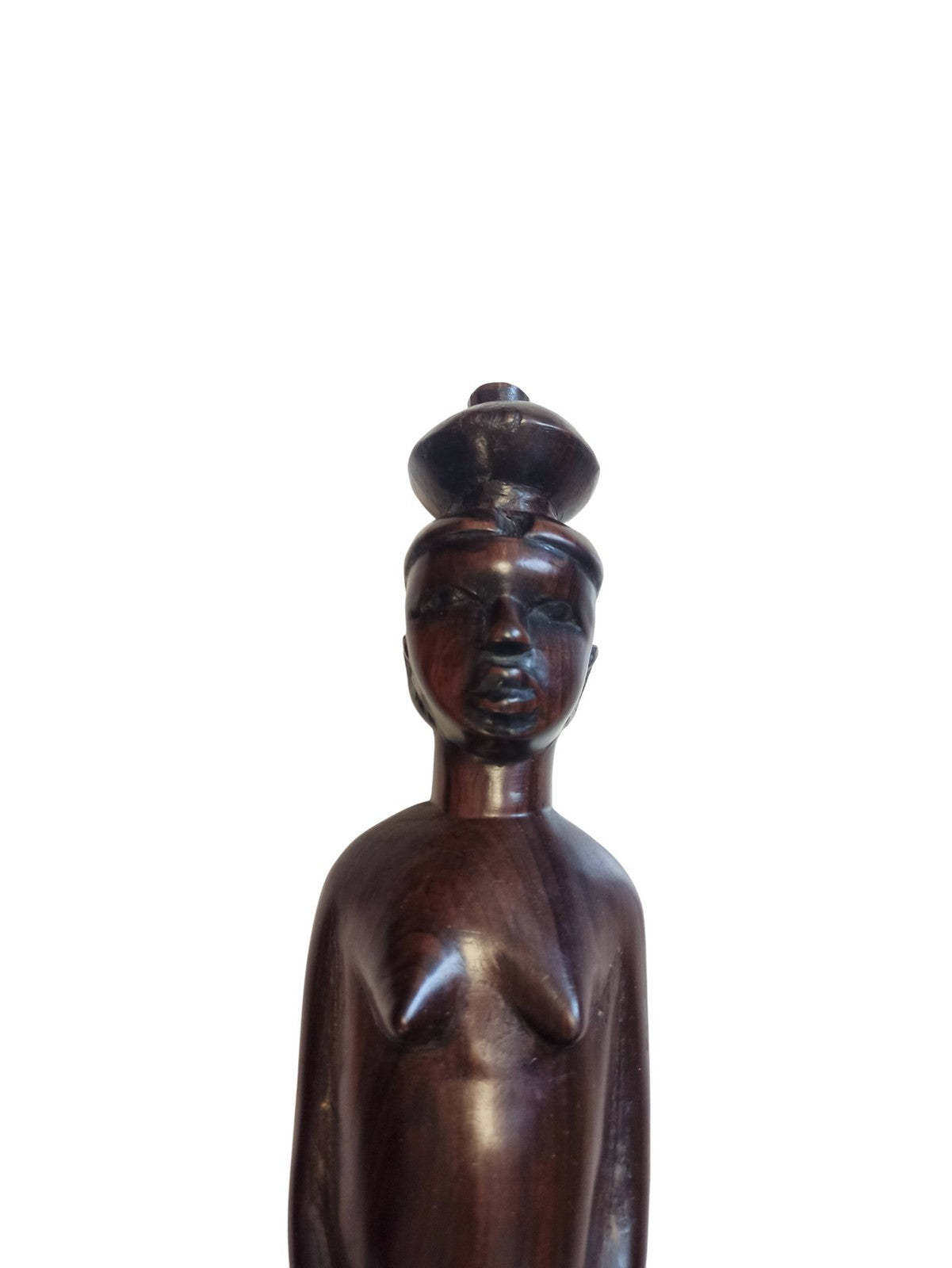 Statuette africaine femme bois d’ébène, sculpture ethnique vintage, art tribal