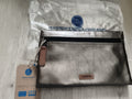 Pochette avant Cabaia grise aspect cuir, neuve, accessoire sac 24 cm