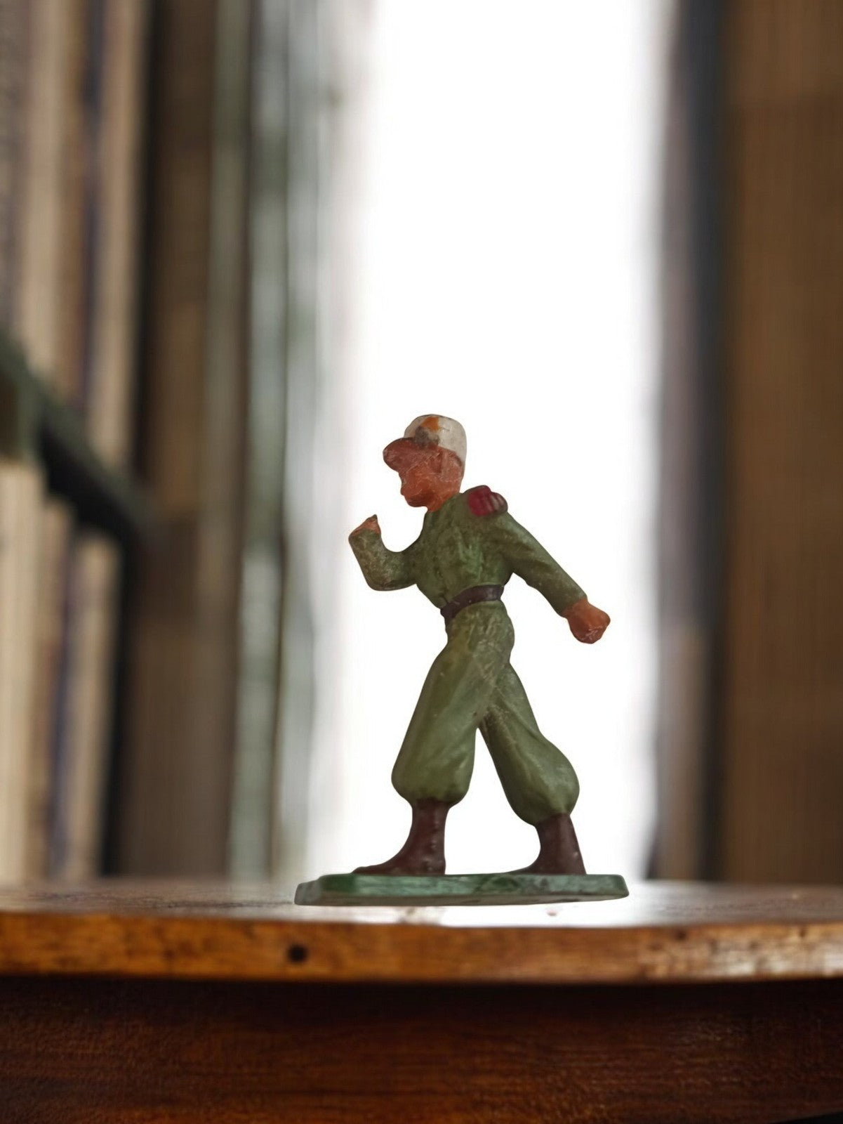 Figurine soldat ancien Starlux vintage – statuette militaire rétro peinte main