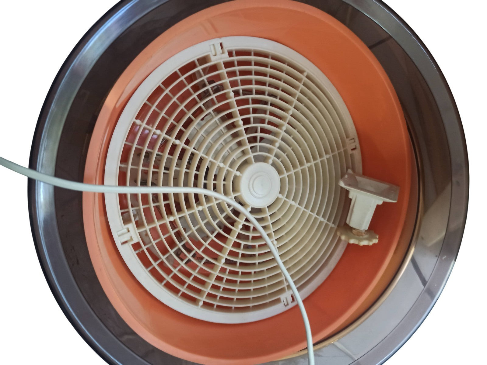 Casque sèche-cheveux vintage Calor Multi-Matic rétro coiffeur orange années 70