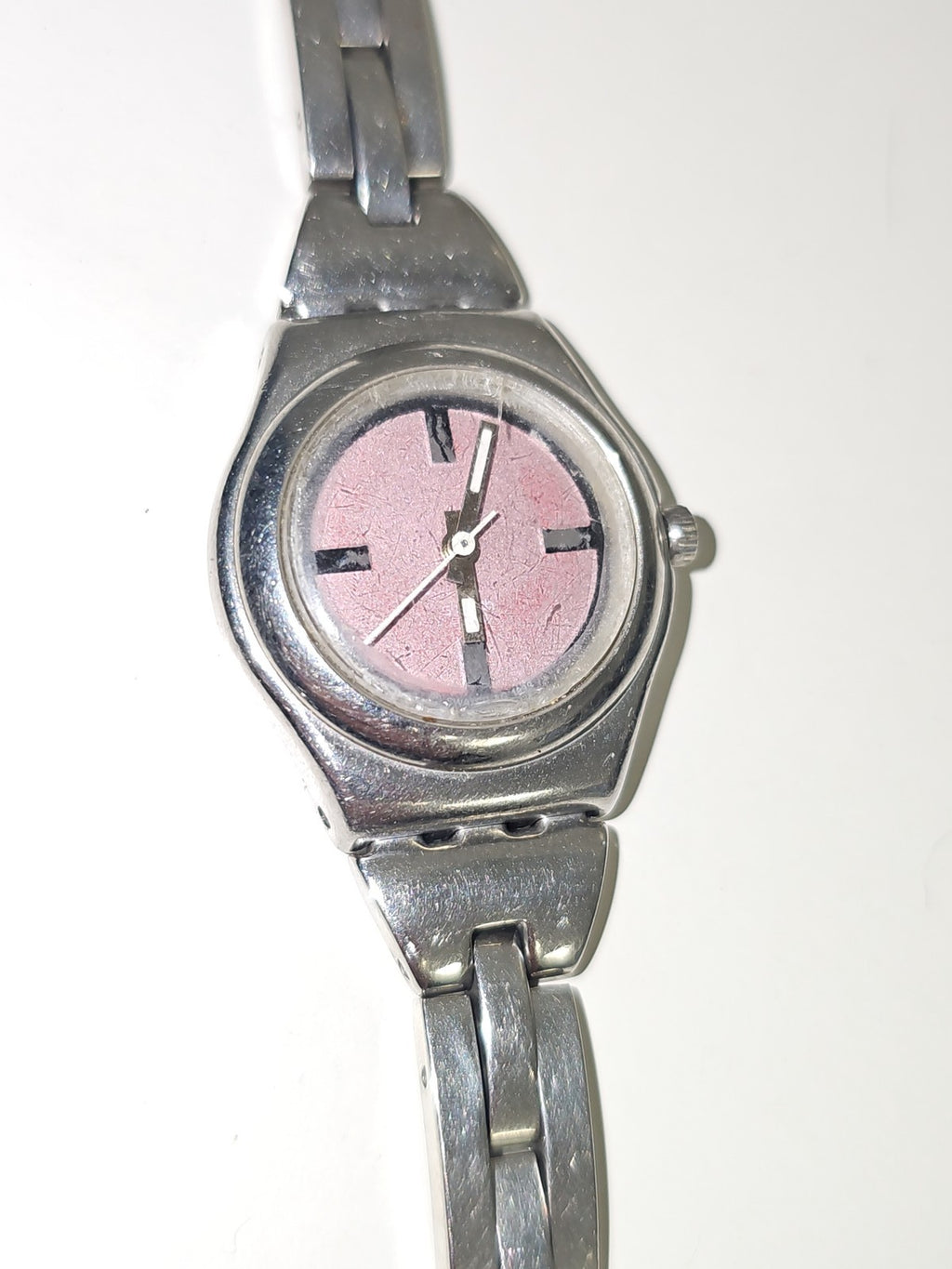 Montre Swatch Irony Audacity 1999 femme acier inoxydable, fonctionne, élégante