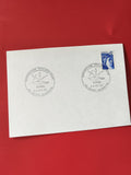 Carte postale philatélie Exposition Saint-Quentin timbre Marianne bleu 1985