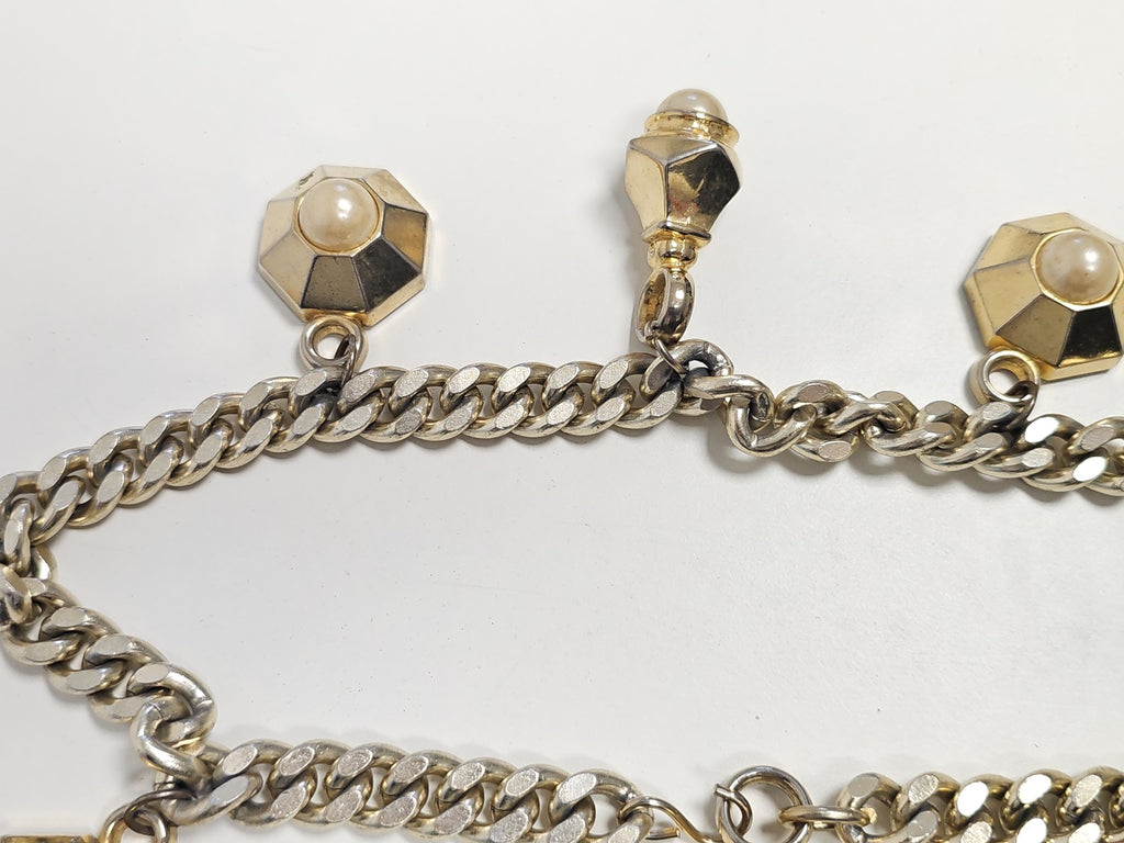 Collier rétro ancien très gros en métal, bijou vintage original pour collectionn