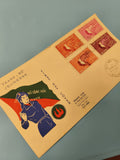 Ancienne enveloppe FDC Vietnam 1961 Jeunesse, 4 timbres illustrés, collection