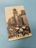 Ancienne carte postale animée RIOM Tour de l?Horloge marché vintage (Ref 1)
