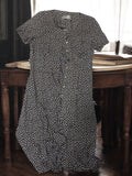Robe vintage femme Marks & Spencer, imprimé fleuri bleu rétro ancien
