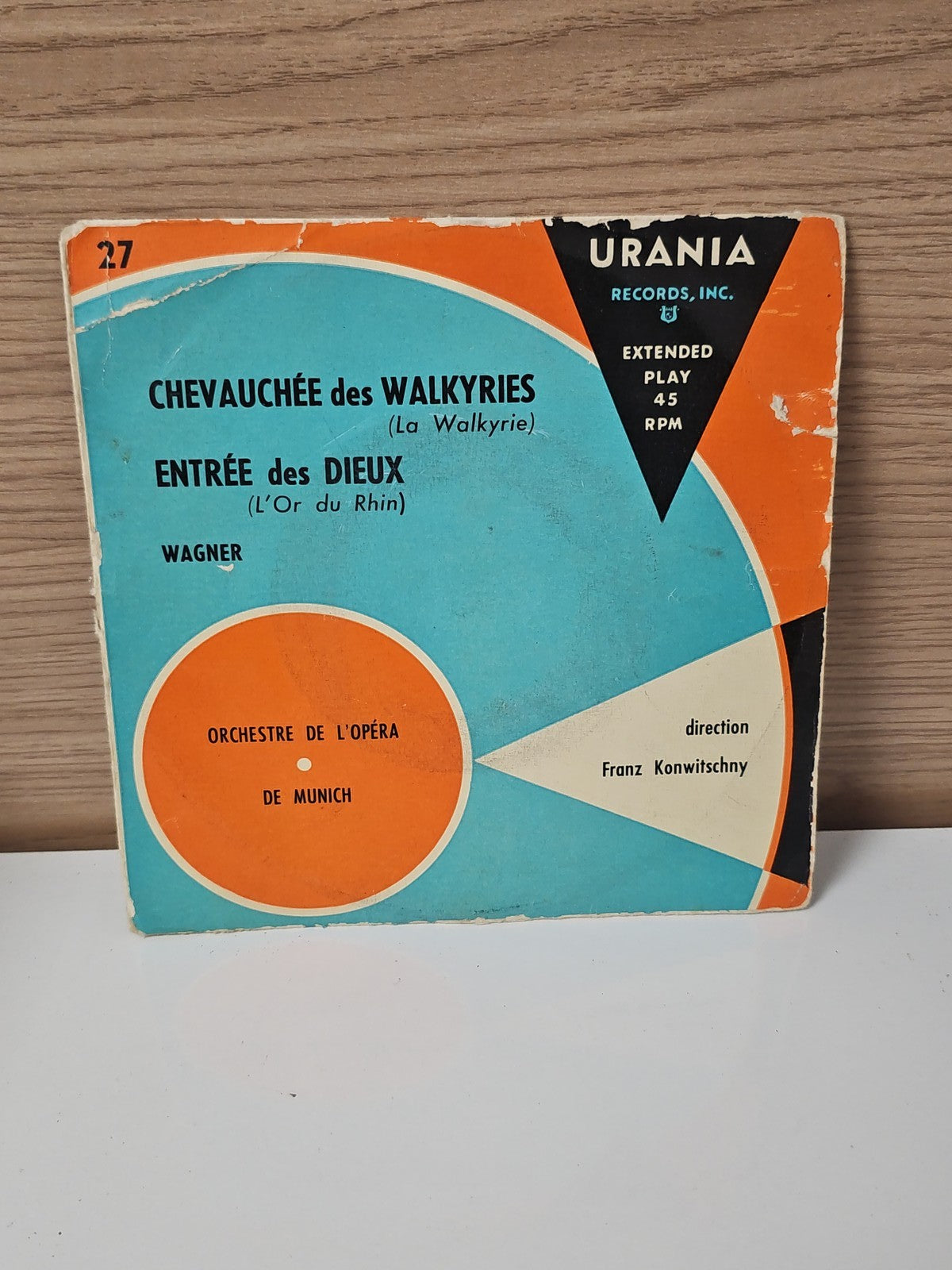 Vintage 45T orchestre opéra ancien disque vinyle rétro collection musique classi