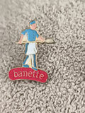 Pin's vintage Banette boulanger bleu rouge badge ancien (Ref 6)
