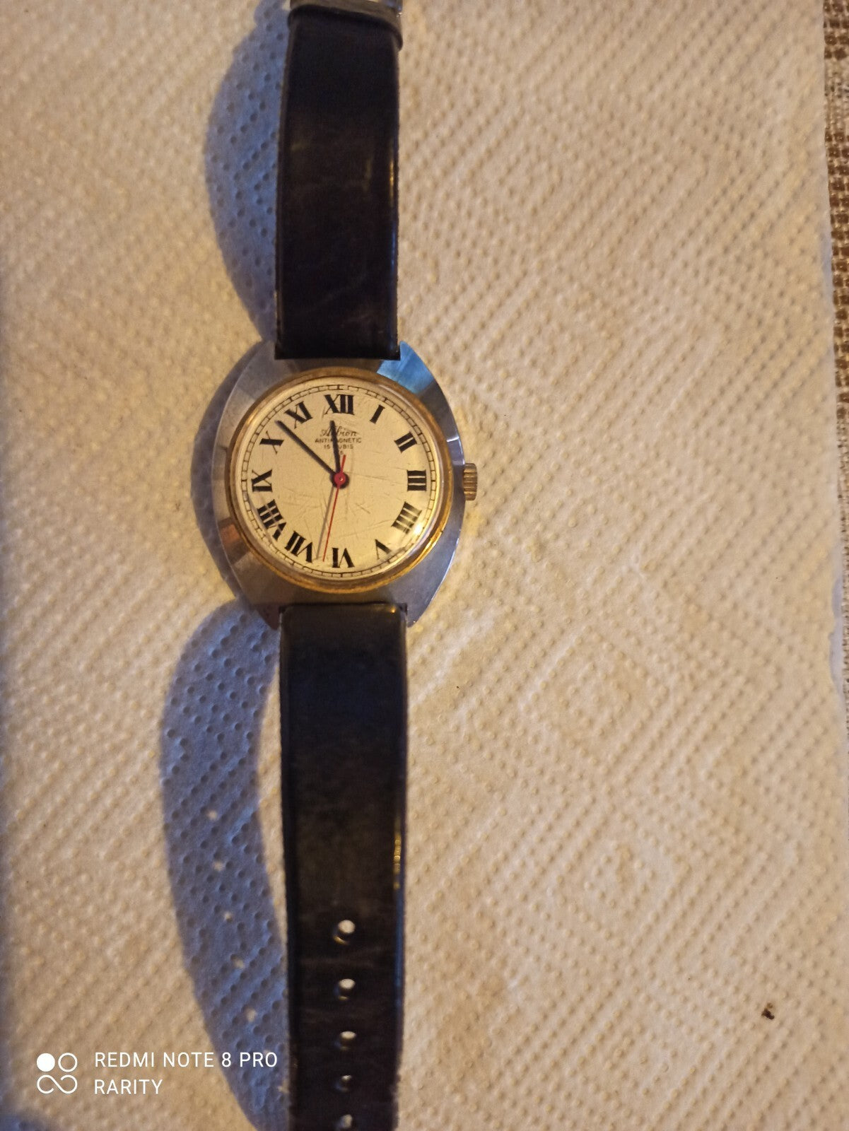 Montre mécanique Albion 15 rubis cadran chiffres romains antimagnetic