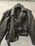 Blouson perfecto vintage cuir noir Chevignon homme L biker ancien rock