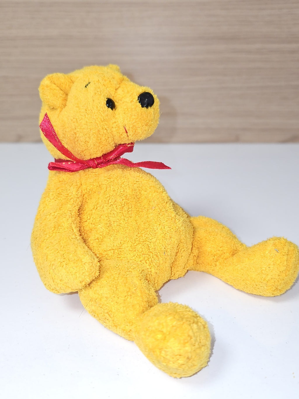Ty Beanie Baby Poopsie ours en peluche jaune original TY peluche d?occasion douc