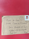 Enveloppe philatélie affranchie Maroc 1970 cachet visible timbre portrait