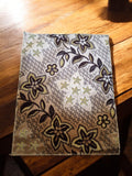 Tissu ancien velours broché jacquard religieux, motif floral vintage 40x30 cm