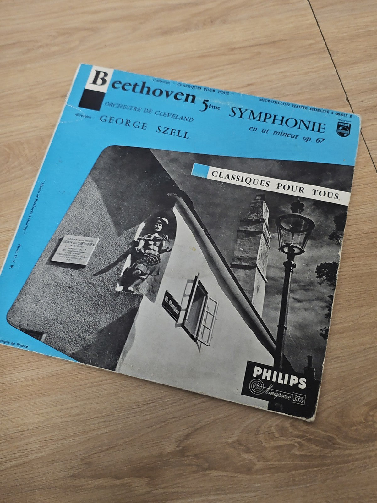 Vinyle 33 tours ancien Beethoven rétro, disque vintage collection musique classi