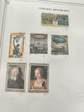 Timbres Comores République lot thématique sport art transports portraits