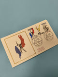 Enveloppe FDC Premier Jour 40e Victoire Retour à la Paix Liberté tricolore