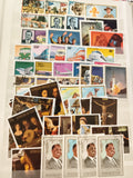 Timbres poste thématiques divers République du Tchad, trains, avions, cosmonaute