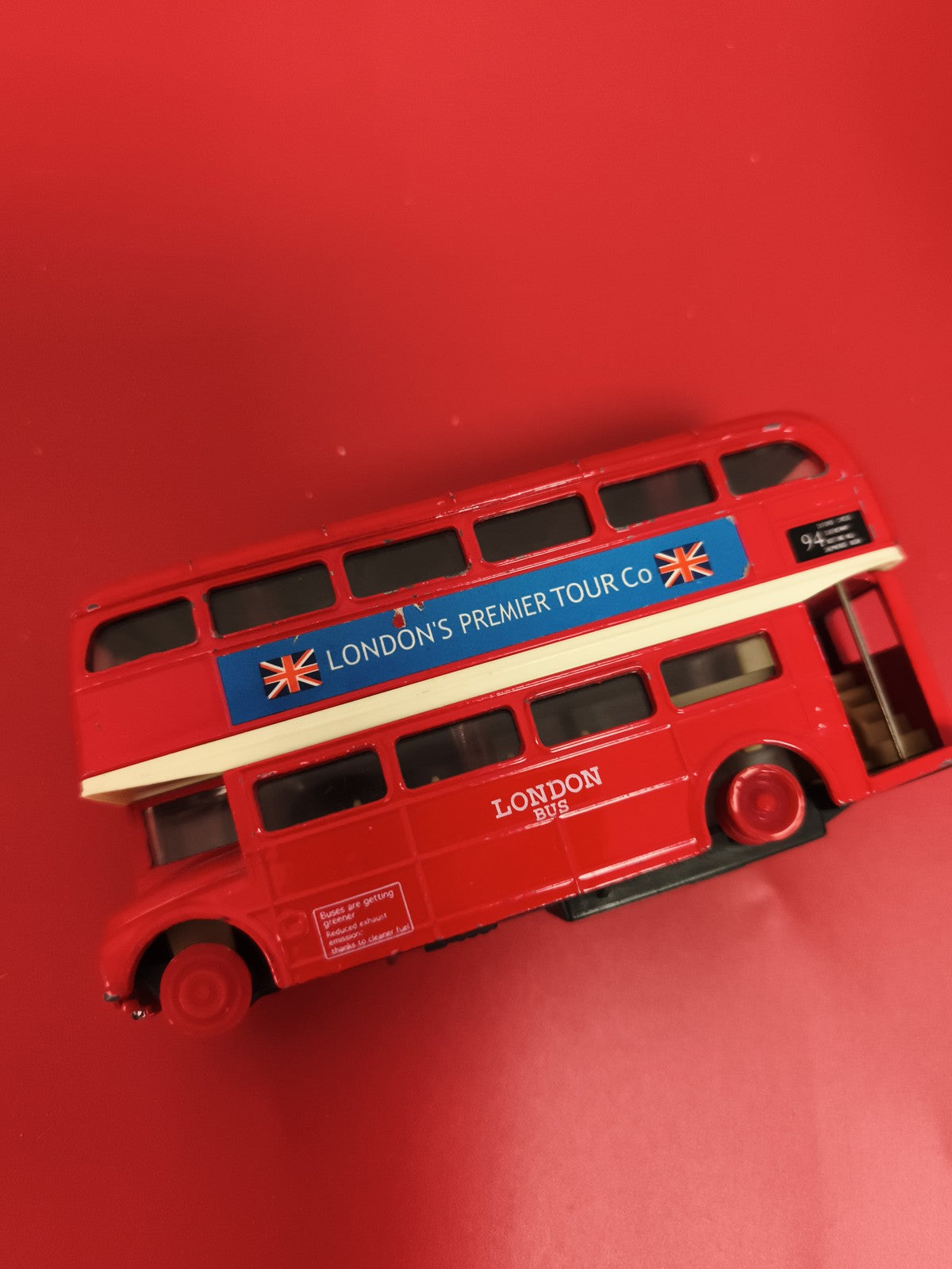 Véhicule miniature bus londonien rouge, London’s Premier Tour, métal, London Bus