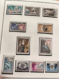 Timbres Monaco thématiques arts science 1960s philatélie lot oblitérés