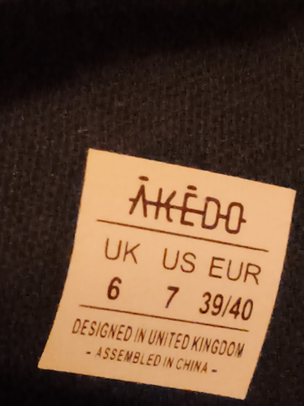 Baskets Akedo Retour Vers le Futur noires taille 40 sneakers montantes