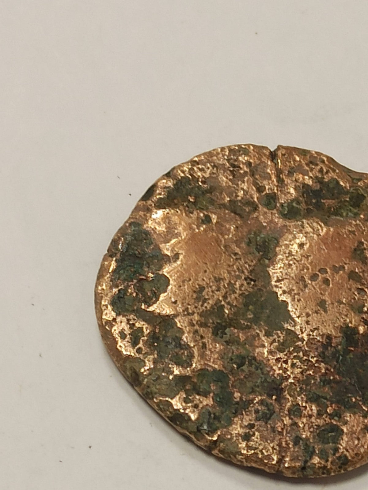 Monnaie romaine en bronze, patine verte, environ 2,9 cm, antiquité authentique