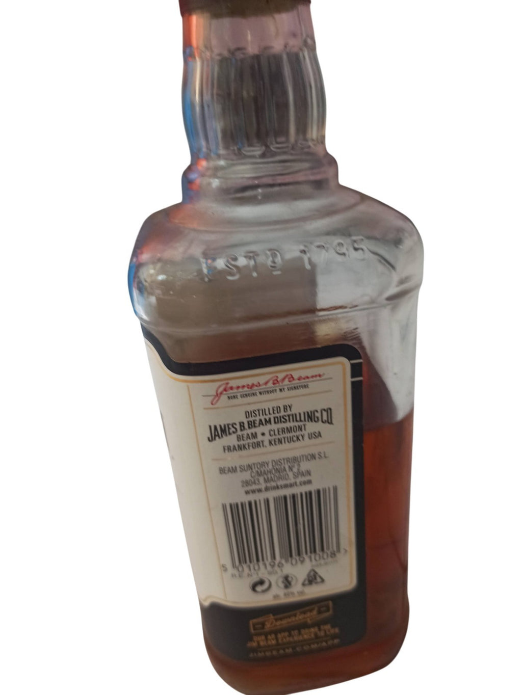 Bouteille Jim Beam Kentucky Bourbon vintage déco rétro ancien flacon whiskey