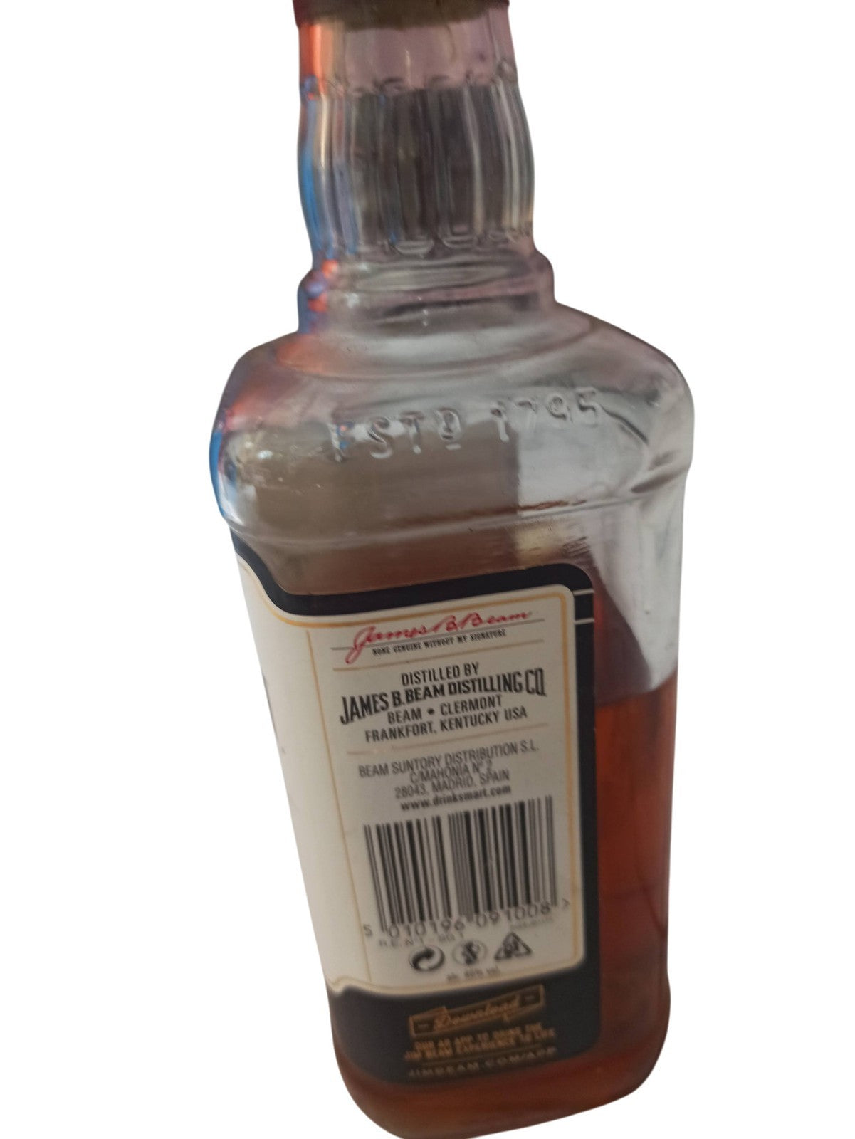 Bouteille Jim Beam Kentucky Bourbon vintage déco rétro ancien flacon whiskey