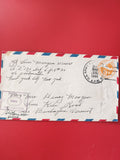 Enveloppe philatélie airmail USA 1944 cachet militaire tricolore adressée