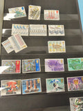 Lot anciens timbres oblitérés Angleterre thématique Noël et art, collection