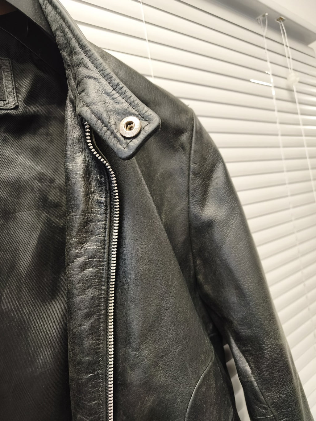 Blouson cuir vintage homme Serge Pariente S ancien veste rétro collectionneur
