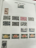 Timbres Liban poste aérienne oblitérés fruits monuments paysage philatélie