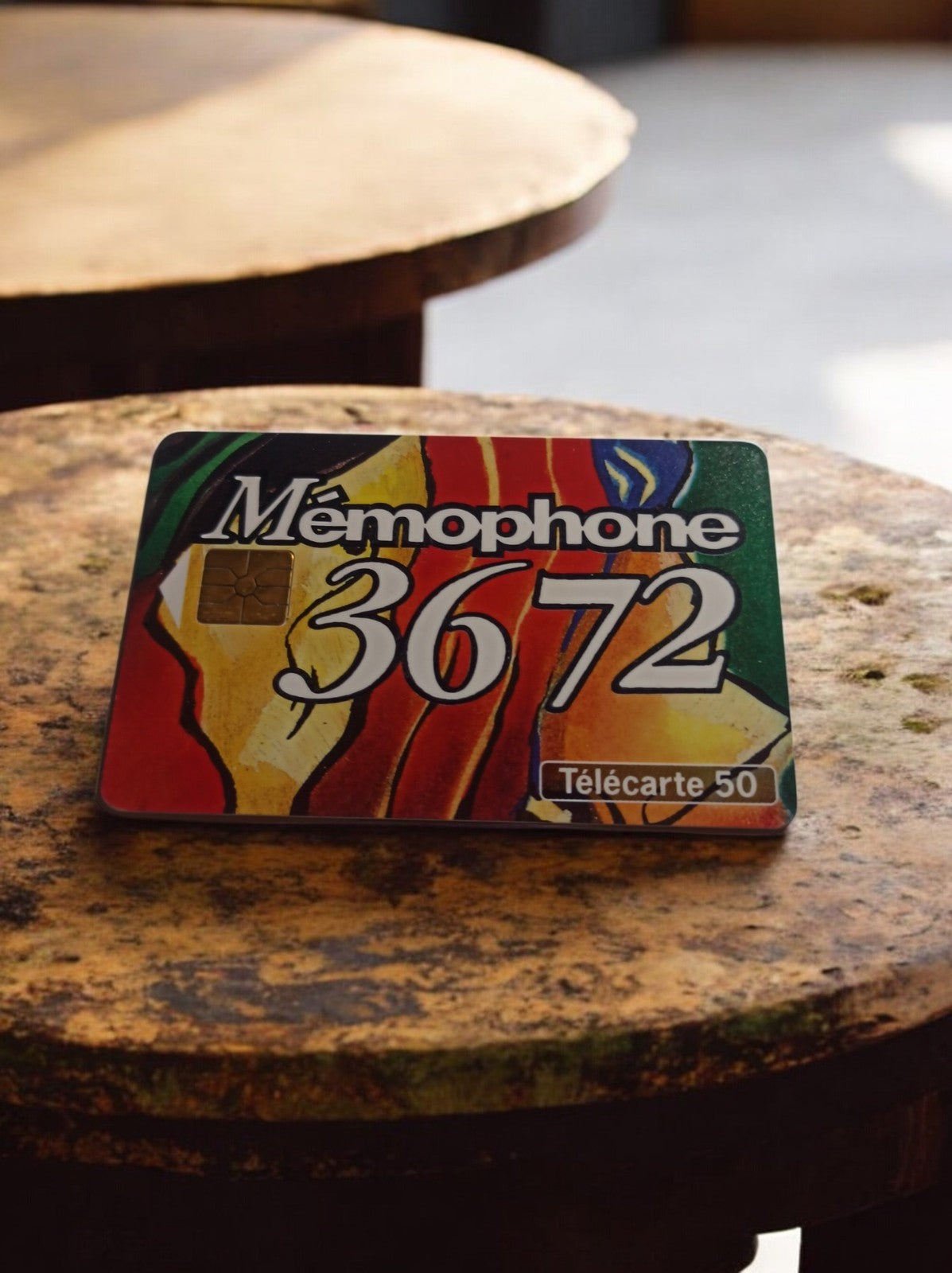 Carte téléphonique vintage Mémophone 3672 télécarte 50 unités collector