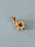 Ancien pendentif vintage plaqué or rétro, bijou de collection, élégant, rare