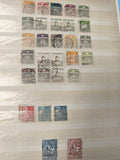 Lot anciens timbres oblitérés Danemark, couleurs variées, collection philatélie