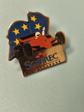 Vintage pin's SOFIREC Formule 1 rouge étoiles Europe collection automobile