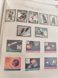 Timbres anciens Paraguay sports hiver et conquête spatiale vintage philatélie