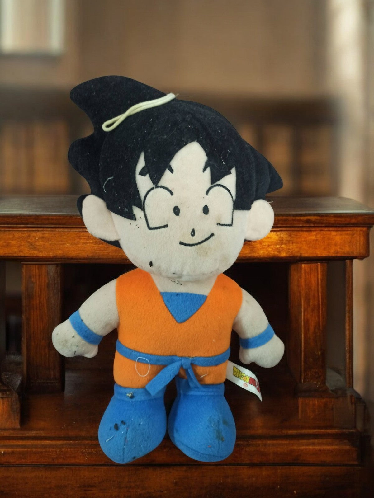 Peluche Dragon Ball Z vintage Goku orange bleu rétro ancien jouet d'occasion