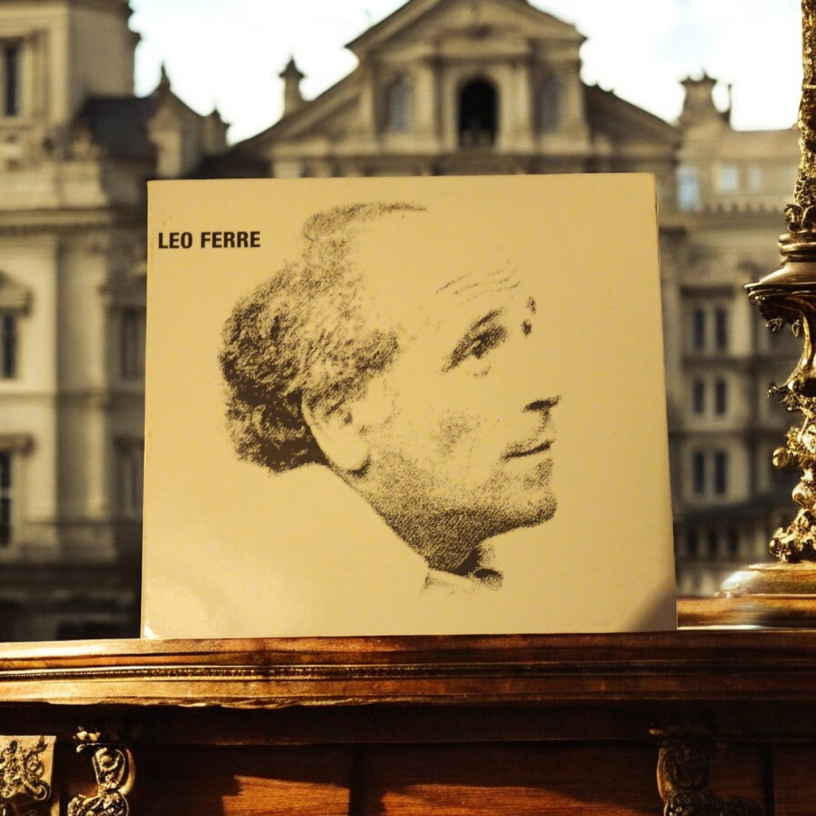 Coffret CD Leo Ferré vintage, chansons françaises, pochette illustrée rare