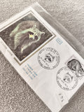 Lettre Premier Jour 1973 raton laveur Guadeloupe FDC ancien philatélie nature