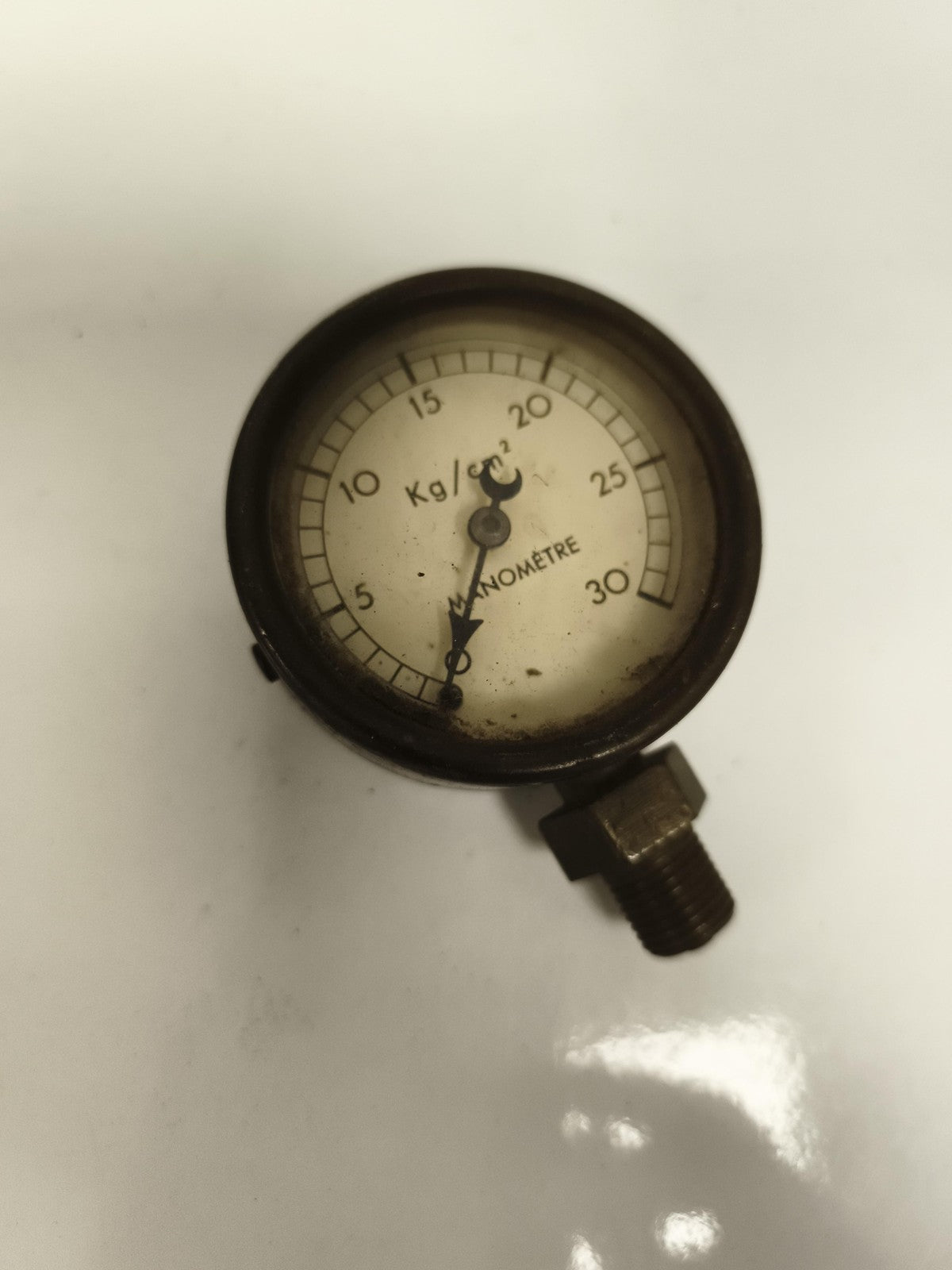 Manomètre ancien industriel kg/cm² vintage appareil mesure pression rétro