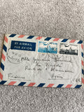 Lettre avion Liban 1957 timbres airmail Hyères France philatélie affranchissemen