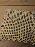 Rare set linge de table ancien brodé dentelle crochet vintage XIXe collection