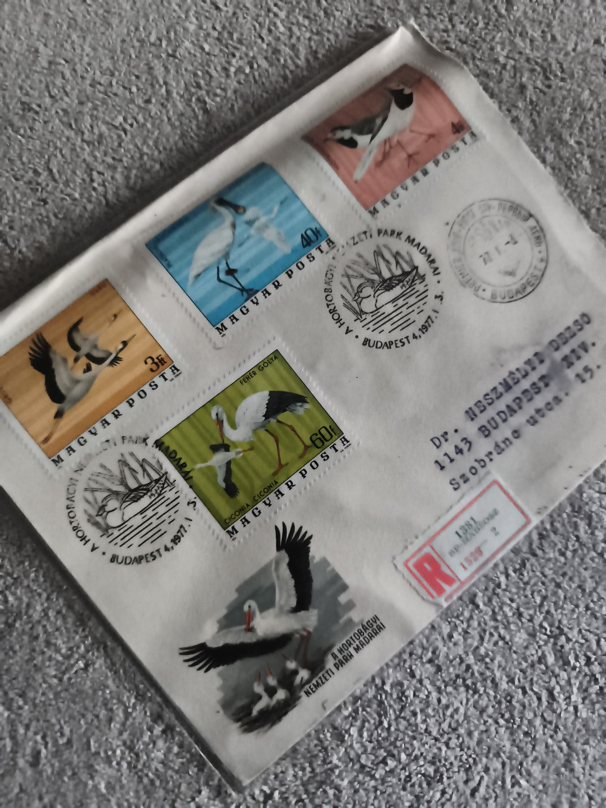 Lettre affranchie Hongrie 1971 Magyar Posta oiseaux timbres Budapest philatélie
