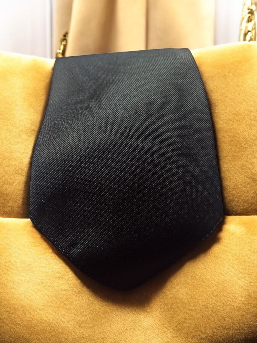 Cravate vintage Macotex noire, large, style rétro élégant, accessoire homme